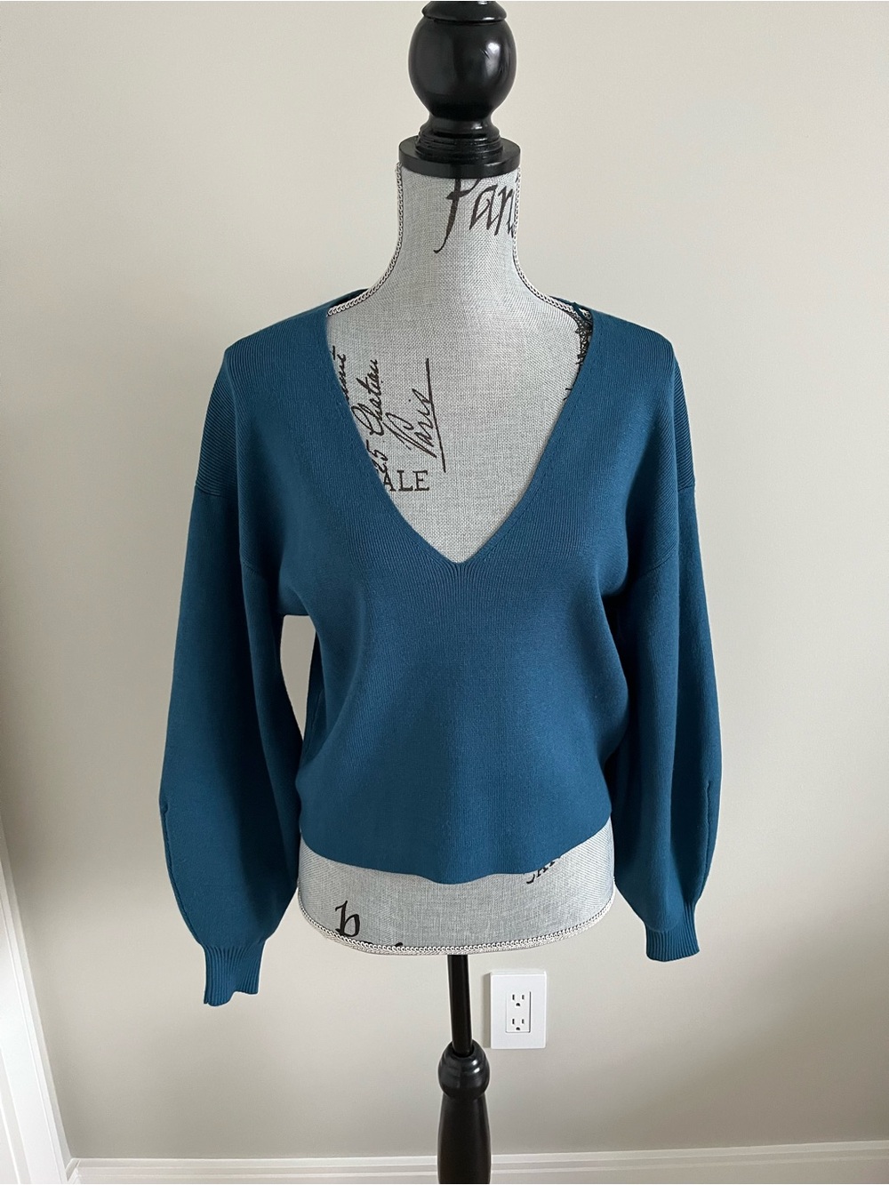 Dynamite Deep Teal V-Neck Sweater
